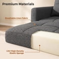 thumbnail image 3 of 71.7"L Sofa Bed, Lofka 3-in-1 Convertible Sofa Bed with Storage, 5-Level Adjustable Back - Sleeper Couches for Living Room, Dark Grey, 3 of 17