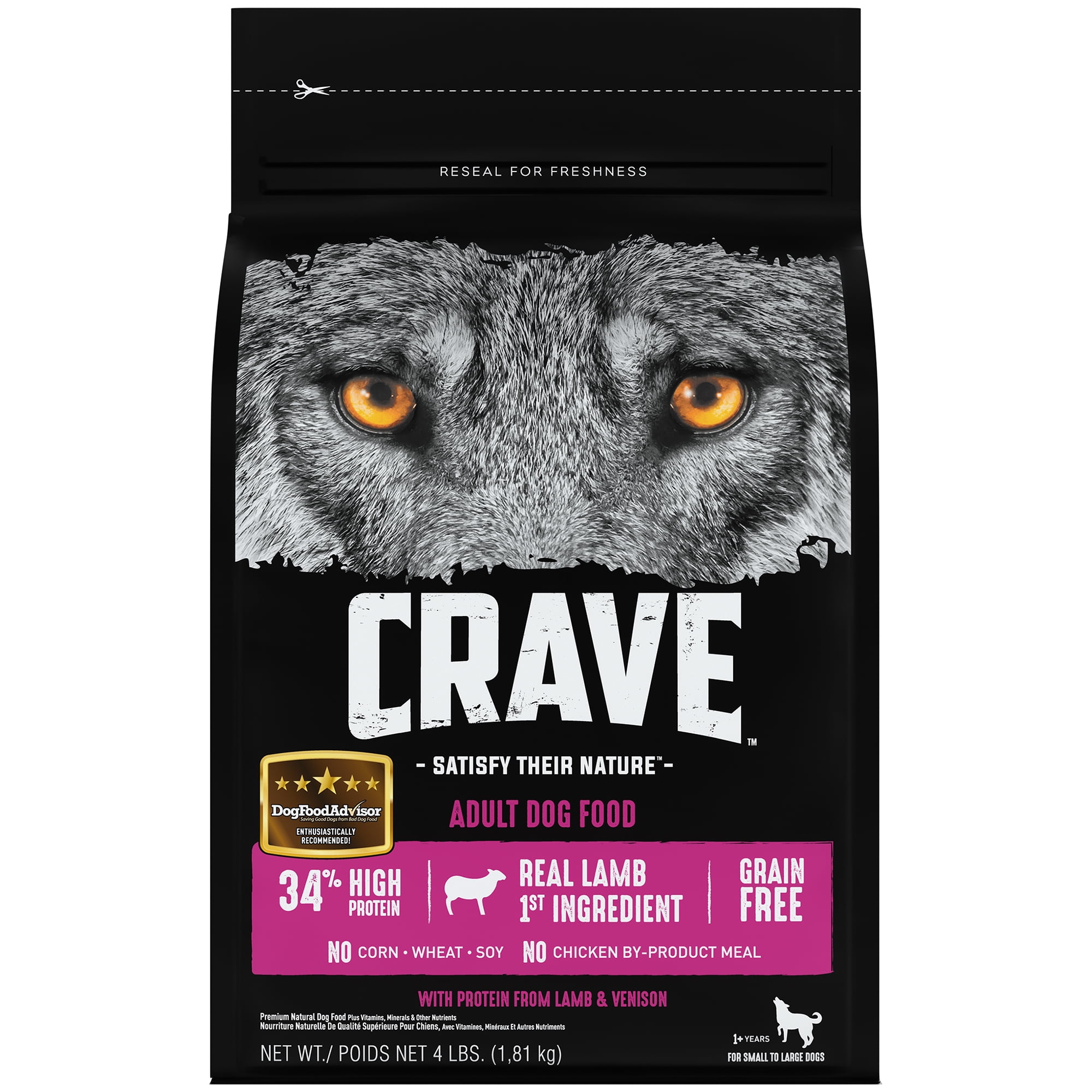 CRAVE Grain Free High Protein Adult Dry Dog Food, Lamb and ...