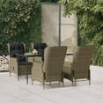 thumbnail image 1 of vidaXL 5 Piece Garden Dining Set Brown Poly Rattan, 1 of 5