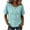 Green, variant on Zekutng Going Out Tops for Women Solid Color Round Neck Short Sleeve Casual Linen,Sizes M-4XL