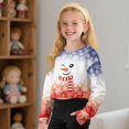 thumbnail image 4 of DISNIMO Fashion Girls Sweatsuit Long Sleeve Crop Tops Snowman Snowflake Print Fashion Pullover Sweatshirt Round Neck Loose T-Shirts for 5-14Y, 4 of 7
