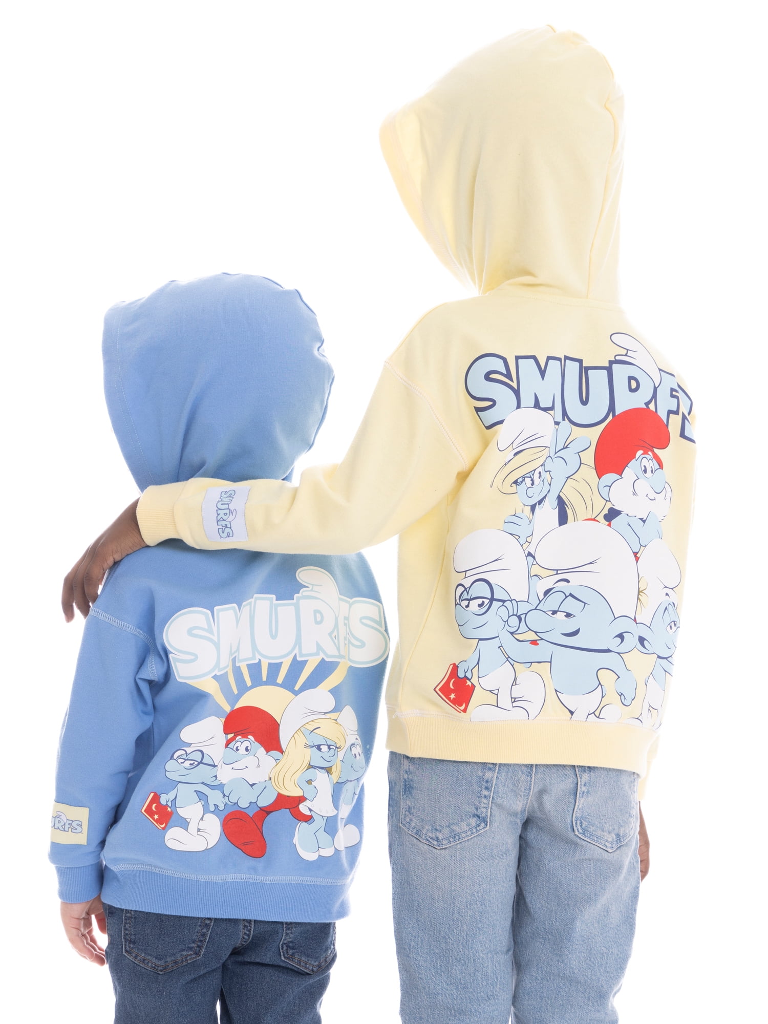 Smurfs Toddler Boys Pullover Hoodie with Front and Back Graphics, Sizes 12M-5T