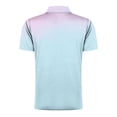 thumbnail image 4 of Yyeselk Golf Shirts for Men Short Sleeve Button Gradient Print Moisture Wicking Shirt Fashion Lapel Summer Athletic Tennis T Shirts Light Blue01 S, 4 of 4