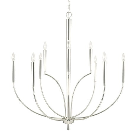 

Capital Lighting 445901 Holden 10 Light 40 Wide Taper Candle Chandelier - Nickel