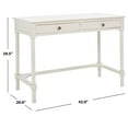 thumbnail image 6 of SAFAVIEH Ryleigh Solid Retro 2 Drawer Writing Desk, Distressed White, 6 of 15