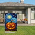 thumbnail image 3 of JOOCAR Starry Night Pumpkin Linen Garden Flag for Fall Autumn Home Outdoor Garden Yard Door Decor 12x18 inch, 3 of 5