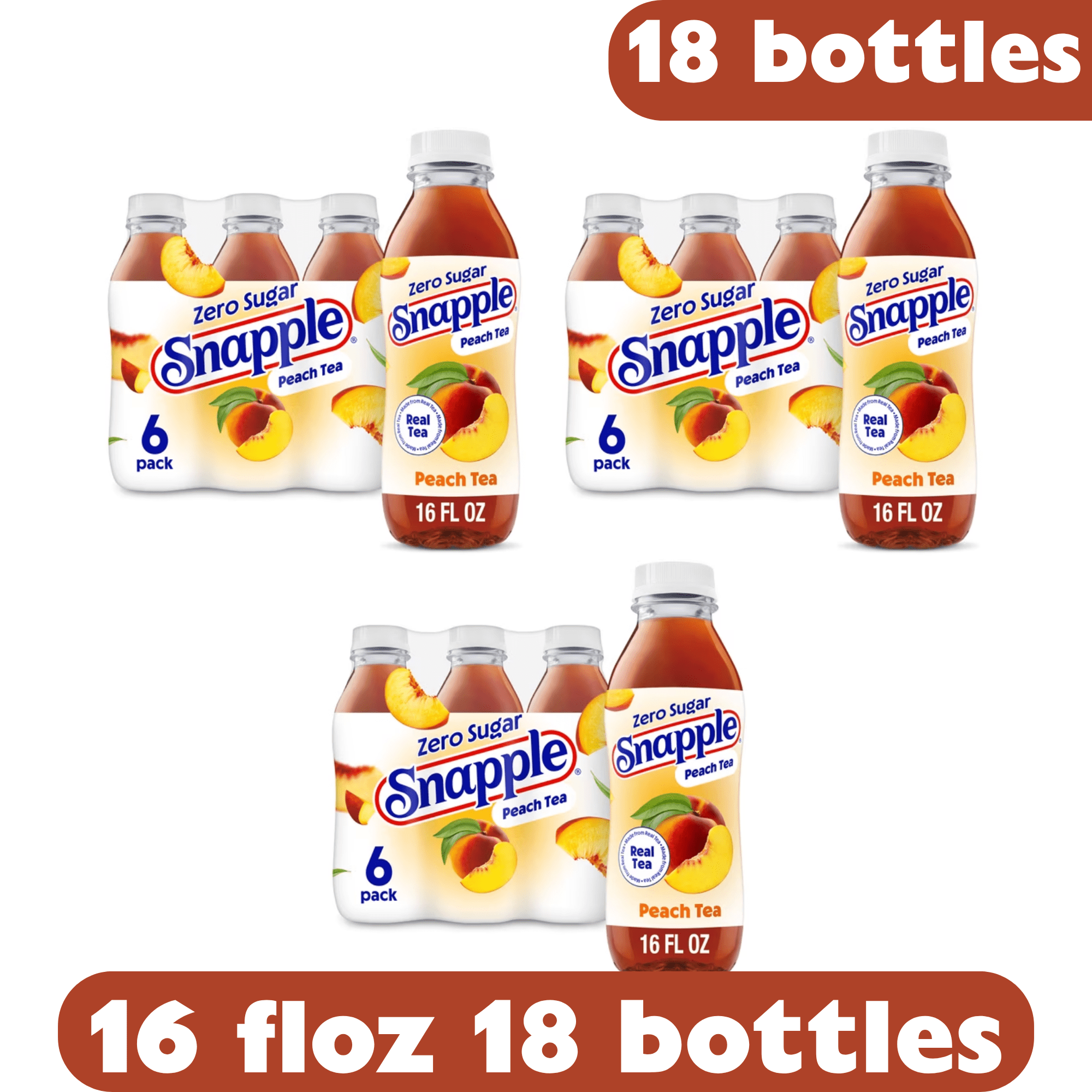 Snapple Healthy Apple Tea Drink, All Natural, 8oz Bottle (Pack of
