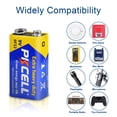 thumbnail image 4 of Batería seca PKCELL de 9 V (100 unidades), ultra duradera, carbono-zinc, 4 of 7