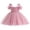 q#55Light Pink97, variant on MEZZALL Kids Dresses Elegant Girls Dress With Bow Tie Sash Delicate Spaghetti Strap Party Gown Toddler Performance Attire Cozy Christmas Square Collar Sundress