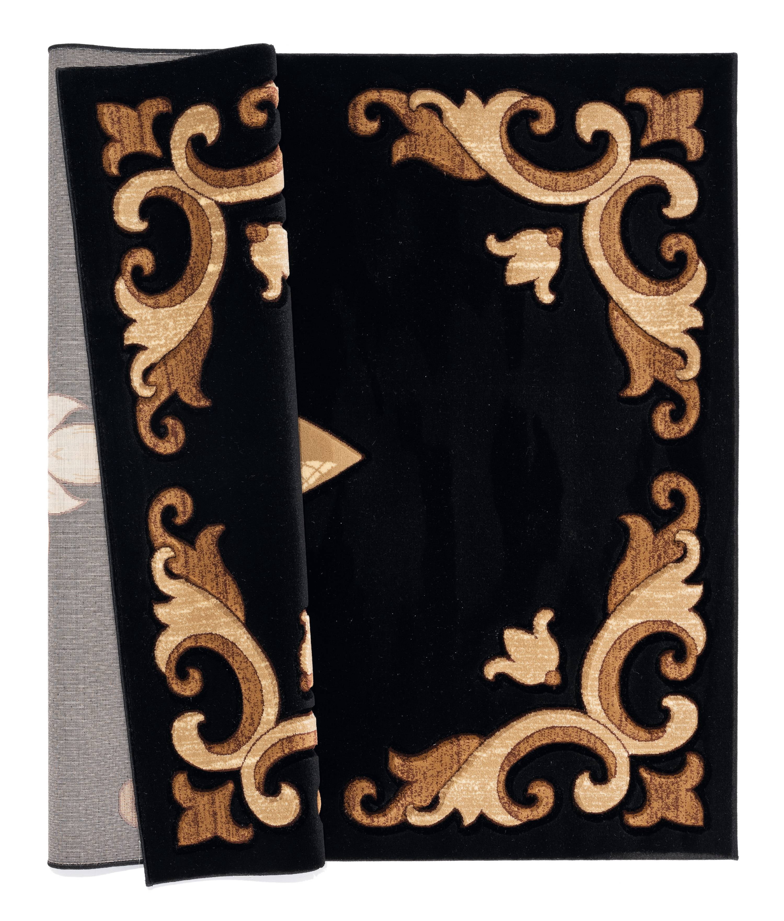 United Weavers Drachma Diana Traditional Medallion Accent Rug, Black, 2'7" x 4'2"