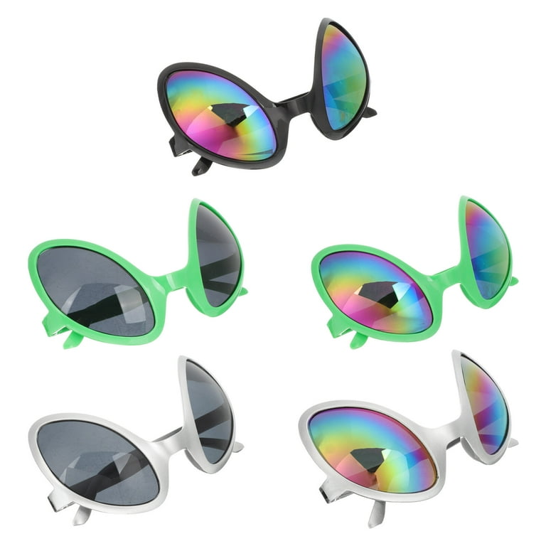 Alien Party Glasses Funny Sunglasses ET Sunglasses Holiday Dance Aliens  Costume Alternative Shapes Rainbow Lenses Party