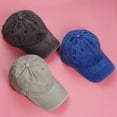 thumbnail image 3 of Yolyoo 3PCS Classic Baseball Cap, Low Profile Hats Adjustable Washed Plain Baseball Hat Cap Dad Hat for Men Women, 3 of 8