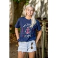 thumbnail image 4 of Breast Cancer Ribbon Anchor in Hope Women's Graphic T Shirt Tees Brisco Brands L, 4 of 5