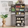 thumbnail image 4 of ACCOHOHO 72" Tall Kitchen Pantry Cabinets, Farmhouse Storage Cabinet with Barn Door, Drawer & Adjustable Shelves for Kitchen, Dining Room, Bathroom, Rustic Grey, 4 of 7