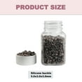 thumbnail image 2 of 1000PCS Hair Extension Beads Micro Link Silicone Beads for I Tip Human Hair Extensions 5x3x3 mm-Black+Brown, 2 of 5