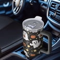 thumbnail image 6 of Halloween Ghosts with Pumpkins and Stars Tumbler with Handle and Lid,40oz Double Wall Vacuum Insulated Tumbler,Cups Gift for Women and Men, 6 of 7