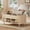 Oak-Lift Top, variant on Tomnk 41" Lift Top Coffee Table with Storage, Mid Century Modern Coffee Table with Fluted & Curved Profile Design, Hidden Storage Compartment, Lower Shelf Center Table for Living Room Office, Walnut