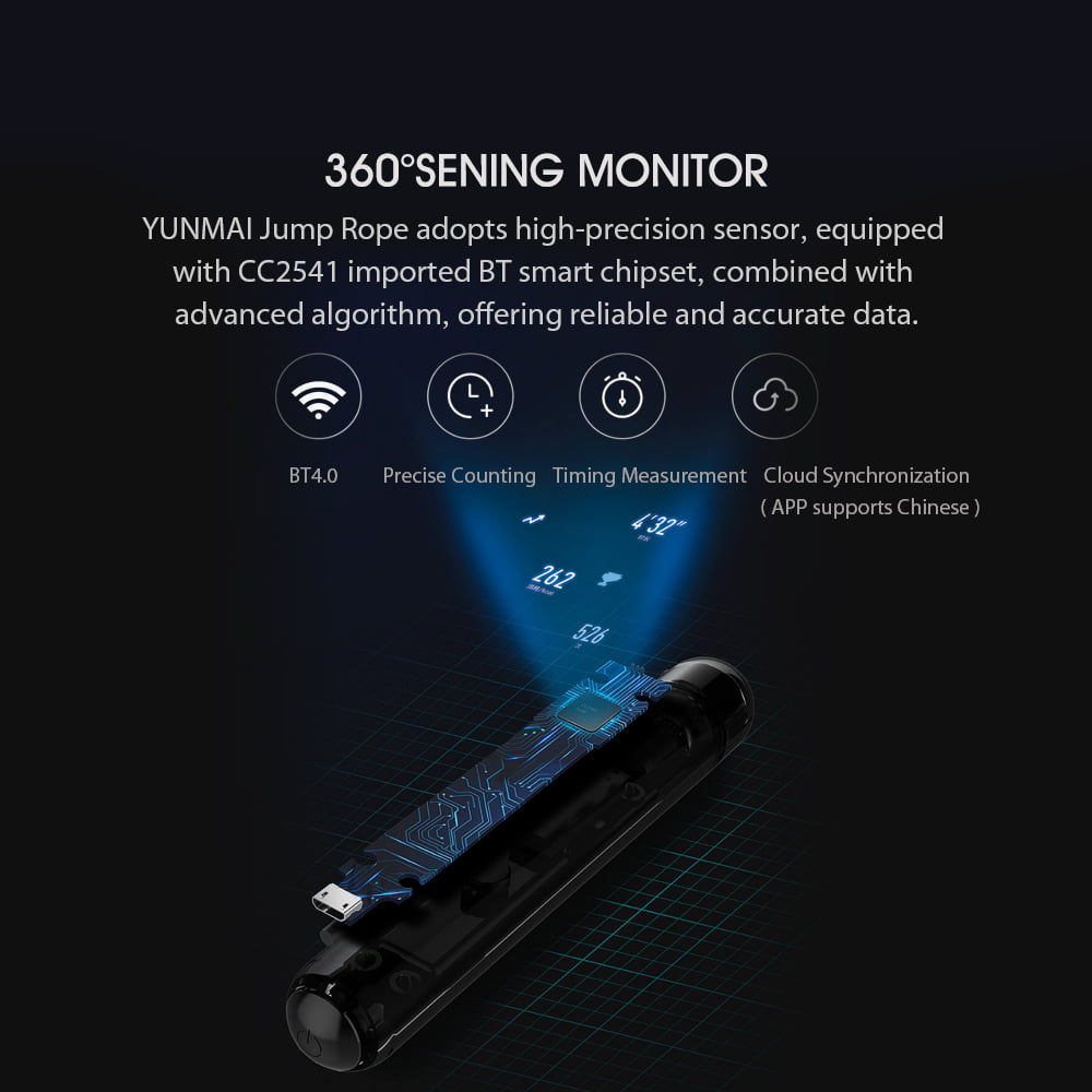 YUNMAI Smart Training Springseil Fitness Fettverbrennung Bluetooth H9R8 