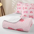 thumbnail image 4 of Erosebridal Cute Clover Bow Twin Quilt Set for Girls,Teens Dreamy Flowers Bowtie Twin Coverlet Set, 4 of 7