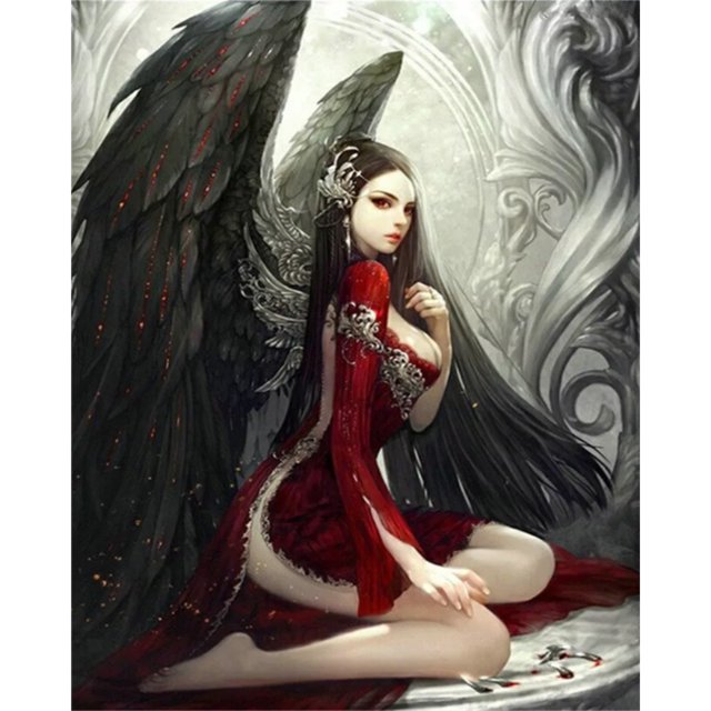 Angel Oil Paint By Numbers Kit DIY Pintura acrílica sobre lienzo Dibujo sin marco
