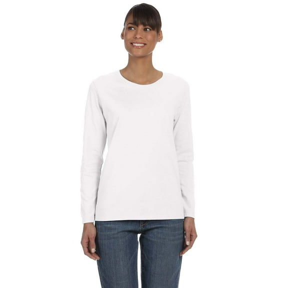 Gildan G540L Ladies Heavy Cotton 100 Cotton Long Sleeve T-Shirt