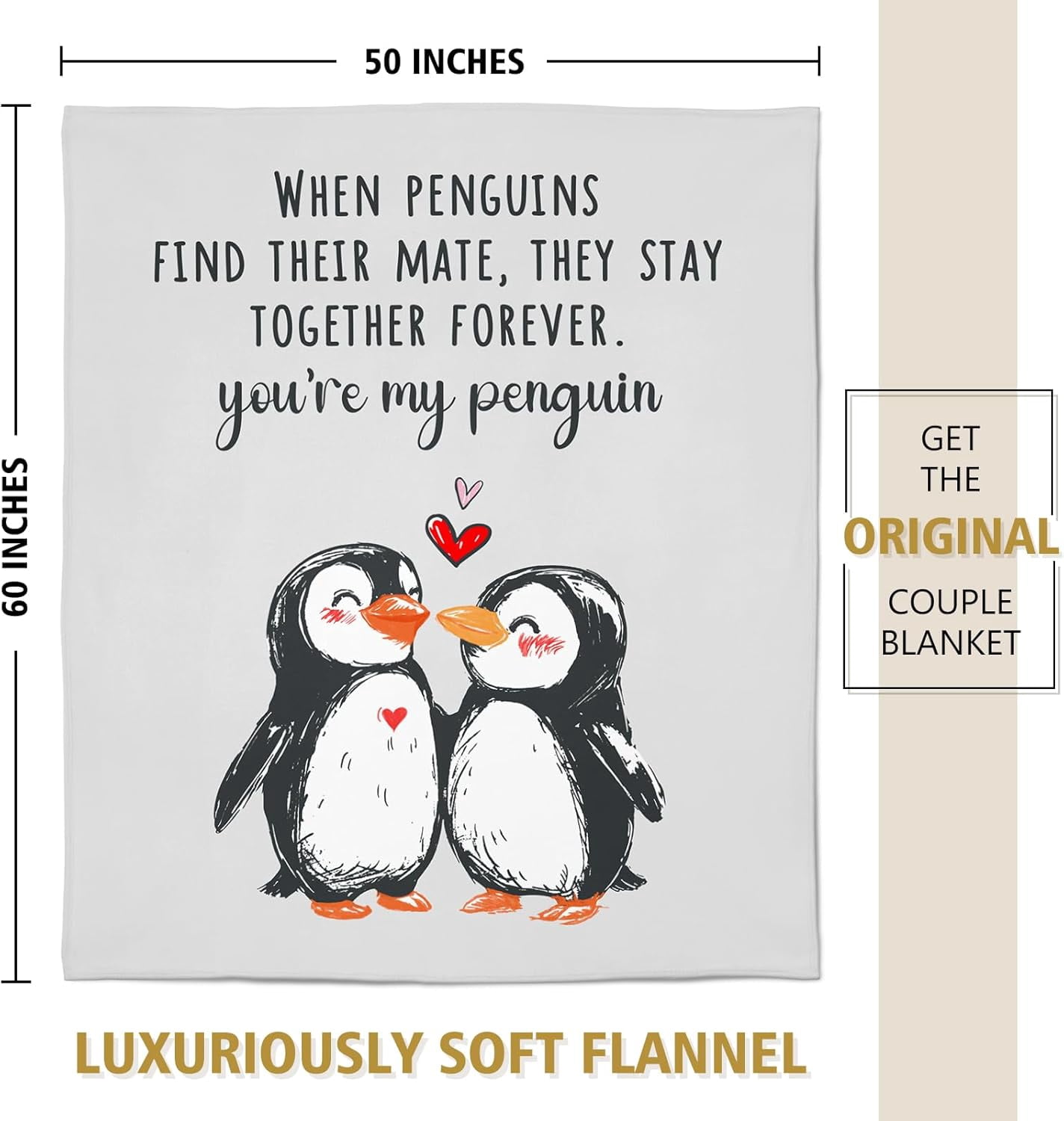 Valentines Day Gifts for Her Him- Soft Romantic Blanket- Anniversary Birthday Wedding Gifts for Boyfriend Girlfriend Wife Husband Men Women, I Love You Gifts, Cute Practical Blanket