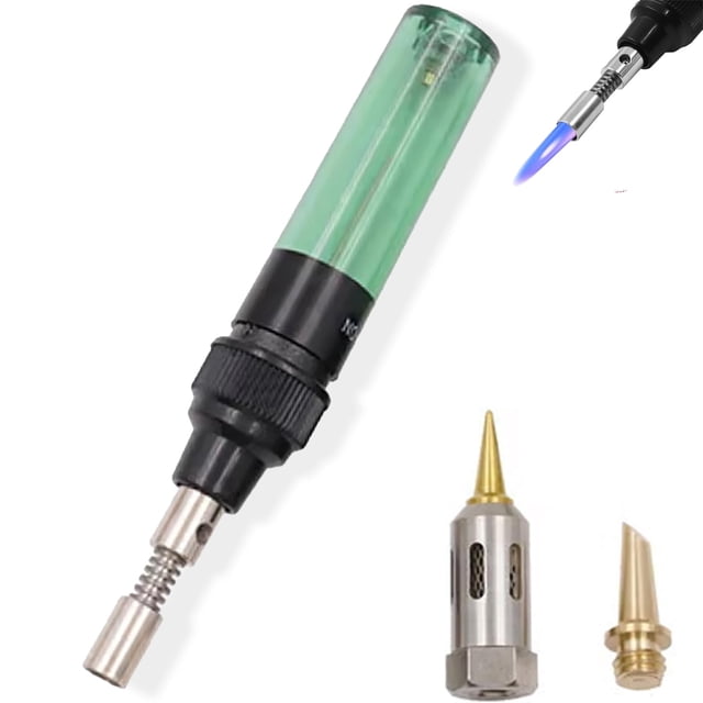 4 in 1 Portable Soldering Iron Kit, Gas Soldering Iron Pen, Pen Torch Tool, Portable Butane Soldering Torch Pen, Mini Refillable Flame Tool with Safety Lock & Fast Heating