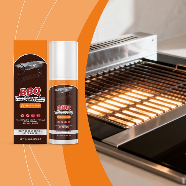 Limpiador en aerosol para parrillas de barbacoa (100 ml) | Elimina grasa y suciedad incrustada | Para parrillas, hornos, sartenes y utensilios de cocina de exterior | Desengrasante potente para una