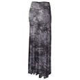 thumbnail image 2 of Made by Johnny Women's Tie Dye Fold Over Maxi Skirt M BLACK, 2 of 6