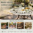thumbnail image 6 of Round Outdoor Tablecloth with Umbrella Hole and Zipper, Sunflowers Pastoral Tablecloth with Elastic Waterproof, Bees Country Botanical Retro Beige Patio Table Covers for 45" - 54" Picnic Pool Tables, 6 of 9