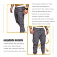 thumbnail image 3 of Pantalones cargo para hombre, pantalones de chándal a la moda para hombre, pantalones chinos informales de trabajo con cordón y 6 bolsillos, 3 of 6