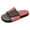Black, variant on Platform Slippers for Men Open Toe Flag Star Print Adjustable Band Slides Comfy Footbed Slip on Flat Sandals Black Size 10