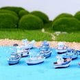 thumbnail image 3 of Dreamhall 1Pc Miniature Fishing Boat Model, Mediterranean Decor Ocean Beach Fairy Garden Micro Landscape Dollhouse Ornament Accessories Random Styles, 3 of 12