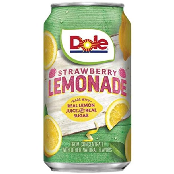 Dole Strawberry Lemonade 12Fl Oz Cans, 12 Count
