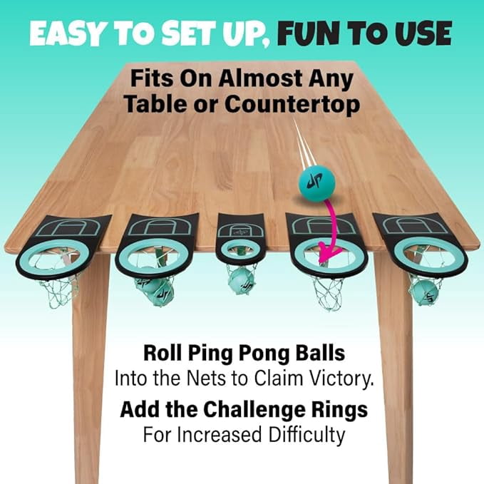 Dude Perfect Tabletop Roll, a Target Toss Game, for Kids and Adults, Great for Family and Friend Game Night, Perfect for a Gift and Parties, Ages 6+