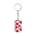 thumbnail image 2 of Uemuo Rose Pattern Rectangular Metal Keychain - Durable, Stylish, and Personalized Key Ring for Men and Women,Engraved Keychain,Gift Slim Sturdy Keychain, 2 of 7