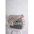 thumbnail image 6 of DII 60x50" Modern Cotton Diamond Stitch Throw with Fringe in Gray/Ivory, 6 of 7