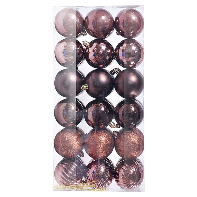 Joykith - 36 adornos navideños irrompibles para árbol de Navidad, colgantes para fiestas, bodas y fiestas, con vidrieras.