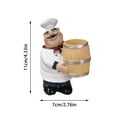 thumbnail image 4 of Hearth & Gear Chef Statue Resin Italian Chef Kitchen Decoration With Welcome Board Decoration Chef Welcome Sign Suitable For Home Bars Restaurants Coffee Snowflake Christmas Keepsake Ornament A, 4 of 6