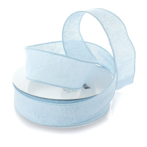 Ribbon Traditions 1.5" Wired Burlap Ribbon 305 Light Blue 25 Yards