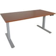 thumbnail image 5 of Titan Fitness A2 Adjustable Sit/Stand Desk 30" x 60" Cherry Finish Silver Frame, 5 of 5