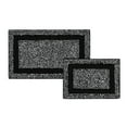 thumbnail image 2 of VCNY Home Heathered Hotel 2-Piece Microfiber Bath Rug Set, Black/White, 2 of 5