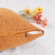 thumbnail image 4 of Funda de cojín decorativa de lino tejido de granja, juego de 2 fundas de cojín cuadradas rústicas para sofá de casa, color naranja, 20" x 20", 4 of 6