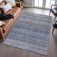 thumbnail image 6 of Addison Rugs Mayfield Premium Machine Washable Transitional Stripes Blue Rectangle Rug, 9' x 12', 6 of 6