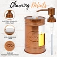 thumbnail image 6 of Autumn Alley Copper Farmhouse Embossed Soap Dispenser, 17.5 Fl Oz, Free Standing, 6 of 8