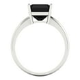 thumbnail image 4 of 2.5 ct Asscher Cut Natural Onyx Solitaire Engagement Ring for Women in 18K White Gold, 4 of 5