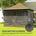 thumbnail image 4 of Outsunny 12 x 12 ft. Pop Up Canopy Tent with Mesh Netting, Height Adjustable, UPF50+ Instant Sun Shelter, Beige, 4 of 9