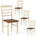 thumbnail image 1 of Costway Wooden dining chair set of 4 with rubber wood frame padded seat for kitchen, 1 of 10