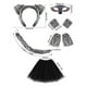 thumbnail image 3 of Disfraz de Hombre Lobo con Diadema de Orejas, Guantes, Cola y Máscara para Hombres, Mujeres, Niños y Niñas. Incluye Todo Lo Necesario para Un Disfraz de Halloween., 3 of 6