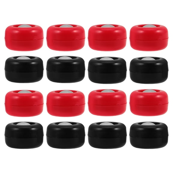 HEANUJJ 16Pcs Table Shuffleboard Curling Pucks Set Assorted Colors Plastic Metal Durable